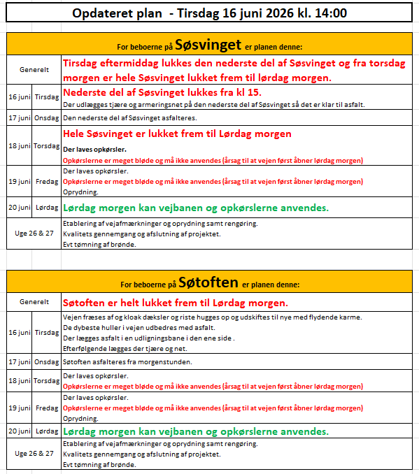 17-06-2026 Opdateret tidsplan